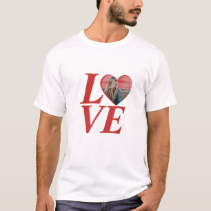 Camiseta Coração de São Valentim em forma personalizada fot
