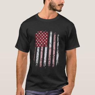 Camiseta Coração de São Valentim Estrelas Bandeira American