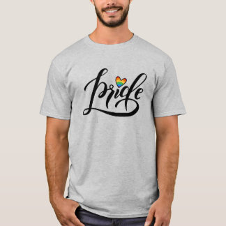 Camiseta Coração de Script de Orgulho