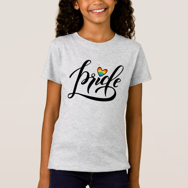 Camiseta Coração de Script de Orgulho (Frente)