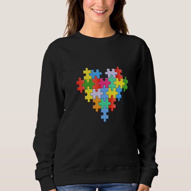 Camiseta Coração de Sensibilização Autismo (Frente)