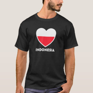 Camiseta Coração de Sinalizador da Indonésia