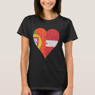 Camiseta Coração de Sinalizador Letão Português