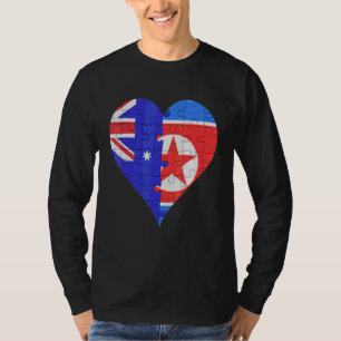 Camiseta Coração de Sinalizador Norte-Coreano Australiano