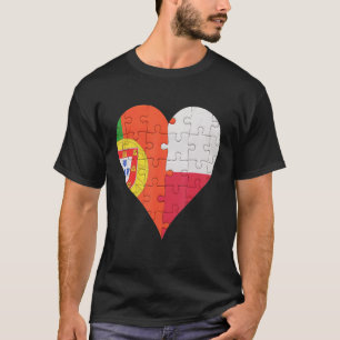 Camiseta Coração de Sinalizador Polonês Português