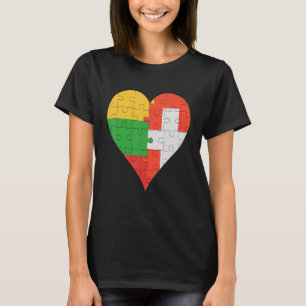 Camiseta Coração de Sinalizador Suíço Lituano