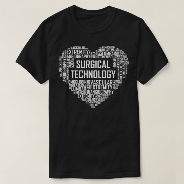 Camiseta Coração de Tecnologia Cirúrgica (Frente do Design)