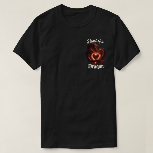 Camiseta Coração de um Dragão (Frente do Design)