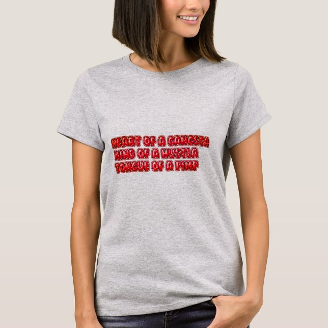 Camiseta Coração De Um Gangsta (Frente)