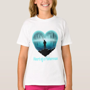 Camiseta Coração de um Pescador