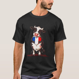Camiseta Coração de Vaca França Bandeira Francesa Raízes Fr