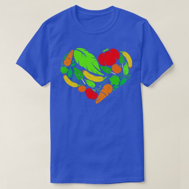Camiseta Coração De Veggie Saudável Para Vegetariano E Vega (Frente do Design)