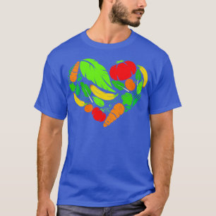 Camiseta Coração De Veggie Saudável Para Vegetariano E Vega