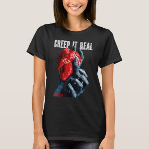 Camiseta Coração De Verdade Nas Mãos De Um Zombie Hallo