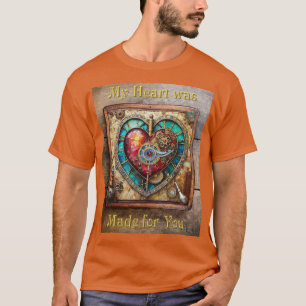 Camiseta Coração de Vidro Pintado com Girassóis Série Steam