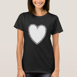 Camiseta Coração Decorativo Estético Trendy