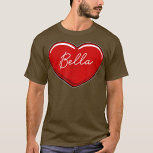 Camiseta Coração Desenhado Mão BellaNome Corações I Love Be