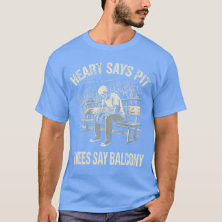 Camiseta Coração Diz Fossa Joelhos Dizem Varanda Envelhecim