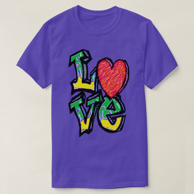 Camiseta coração do amor (Frente do Design)