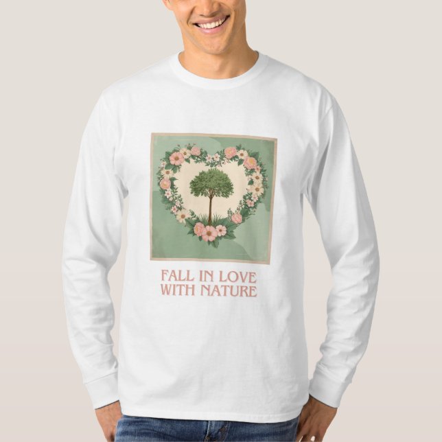 Camiseta Coração do Amor da Natureza (Frente)
