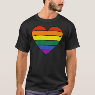 Camiseta Coração do arco-íris