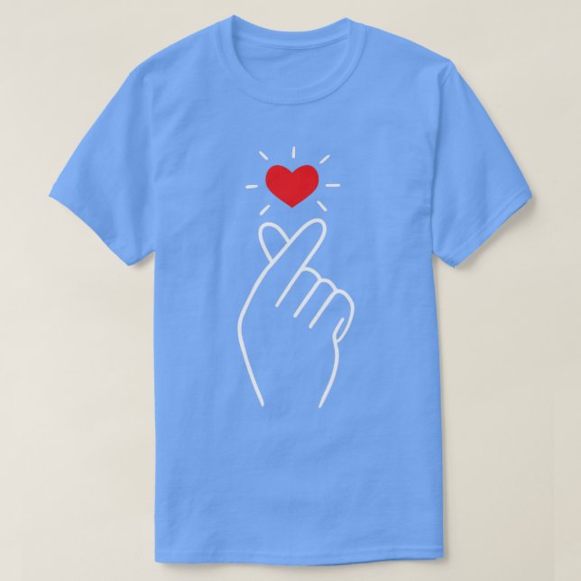 Camiseta Coração do dedo (Frente do Design)