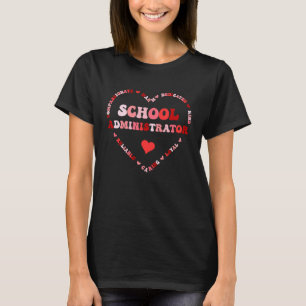 Camiseta Coração do Dia de os namorados do Administrador da