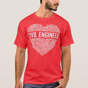 Camiseta Coração do Engenheiro Civil