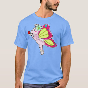 Camiseta Coração do Flor da Borboleta