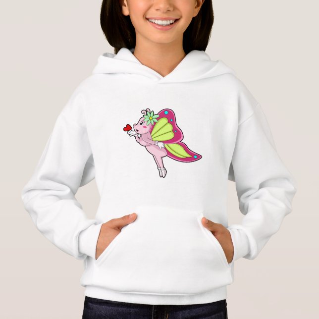 Camiseta Coração do Flor da Borboleta (Frente)