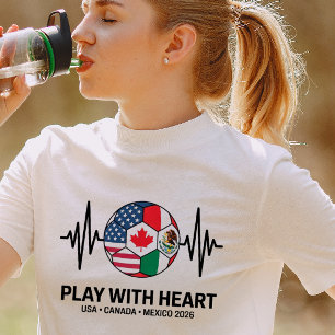 Camiseta Coração do Futebol EUA Canadá México 2026