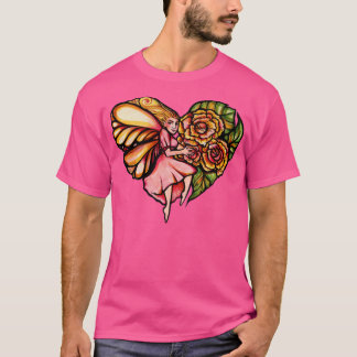 Camiseta Coração do Jardim de Flores