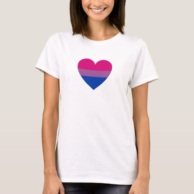 Camiseta Coração do Orgulho Bissexual (Frente)