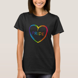 Camiseta Coração do Orgulho Gótico Lgbtq Roupa Lésbica Gay