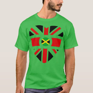 Camiseta Coração do Patrimônio Multinacional jamaicano Brit