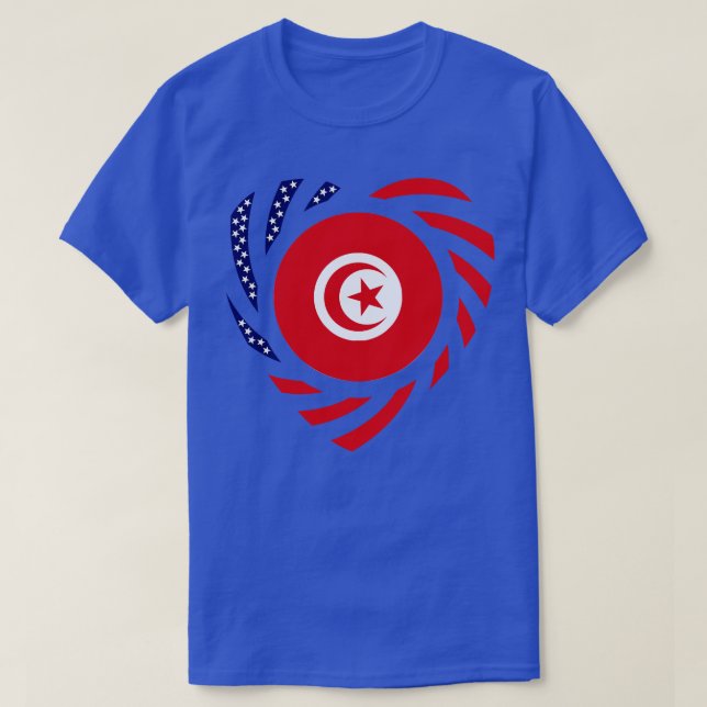 Camiseta Coração do Patrimônio Multinacional Tunisino Ameri (Frente do Design)