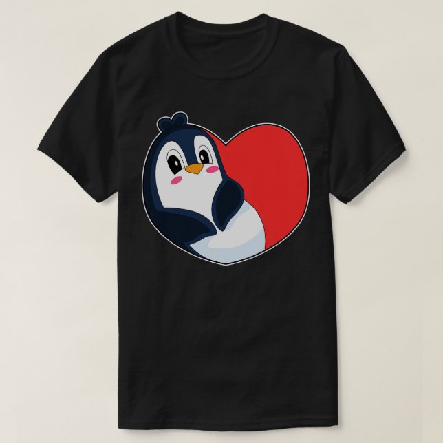 Camiseta Coração do Pinguim (Frente do Design)