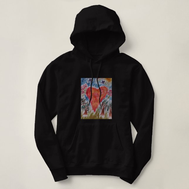 Camiseta Coração do Planeta Hoodie (Frente do Design)