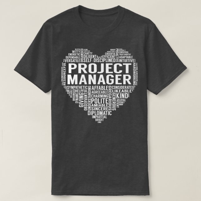Camiseta Coração do Project Manager (Frente do Design)