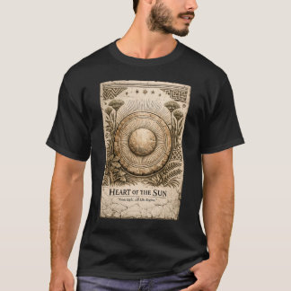 Camiseta Coração do Sol | Disco Solar | África Antiga