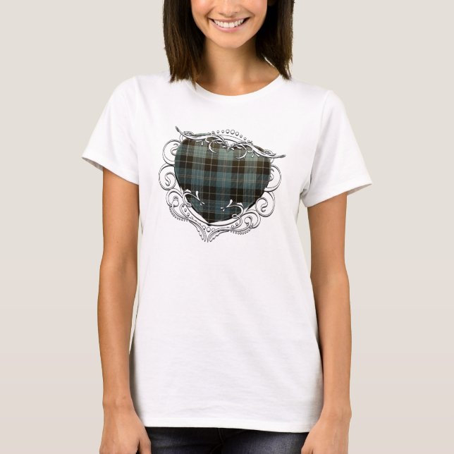 Camiseta Coração do Tartan de Clark (Frente)