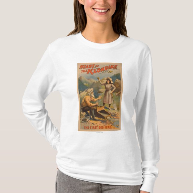 Camiseta Coração do teatro Dourado da mineração de Klondike (Frente)