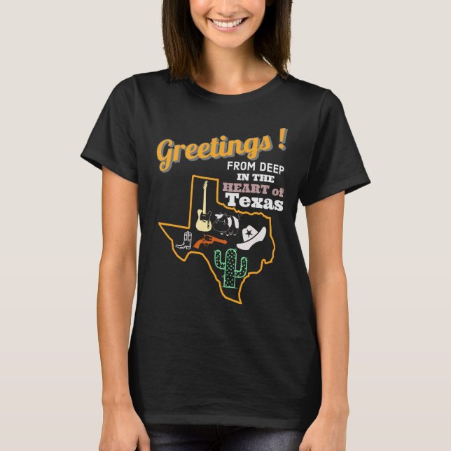 Camiseta Coração do Texas (Frente)