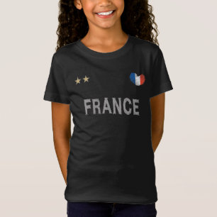 Camiseta Coração do Ventilador de Futebol da França