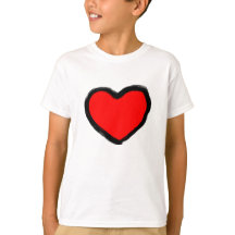 Coração do vermelho do Doodle