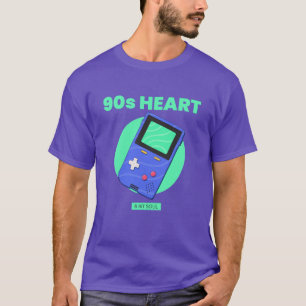 Camiseta Coração dos anos 90, Alma de 8 bits