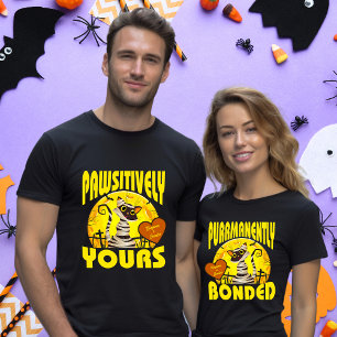 Camiseta Coração dos Nomes da Mamã de Gato de Halloween do
