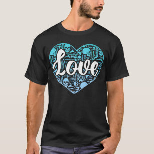 Camiseta Coração dos Ossos de Radiologia do Amor