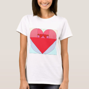 Camiseta Coração dourado da relação