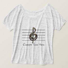 Camiseta Coração e Funcionarios da Clef Treble Music